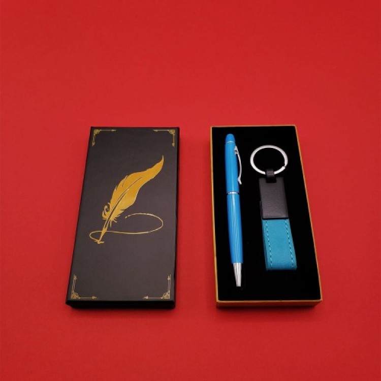 Metal Leather Keyring and Pen Metal Leather Keyring and Pen