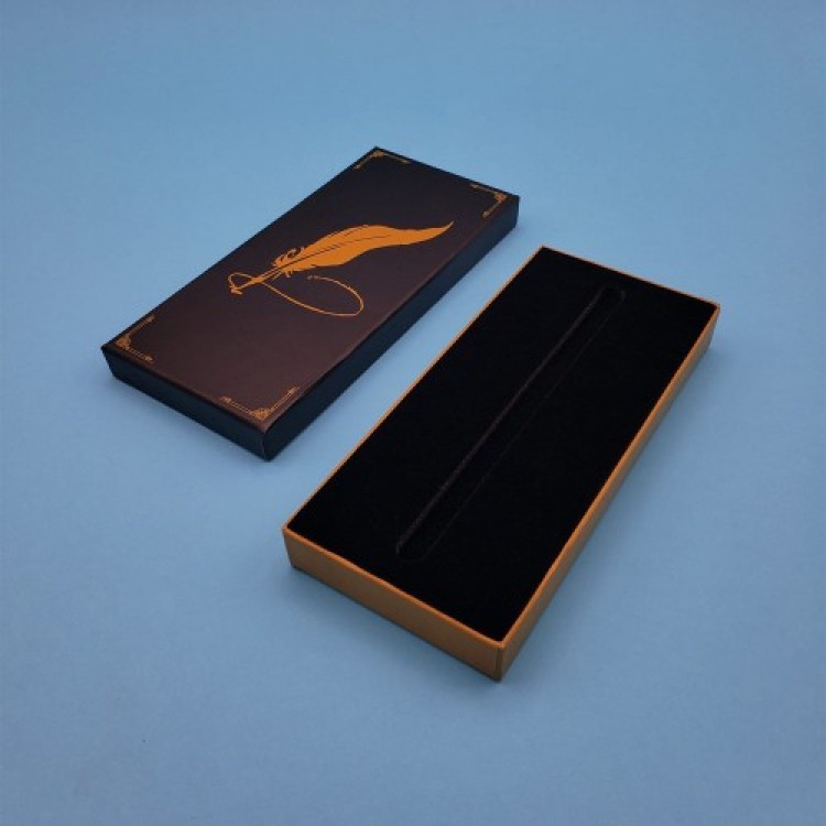 Pencil Case with Feather Pen Motif