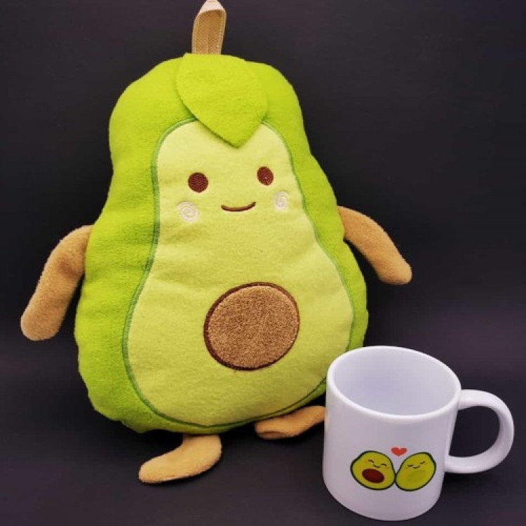 Avocado Pillow and Mug Set