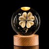 Light-Up Four-Leaf Clover Design Glass Globe