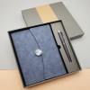 Special Boxed Leather Notebook and Roller Pen Set