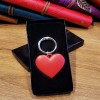 Metal Red Heart Keychain