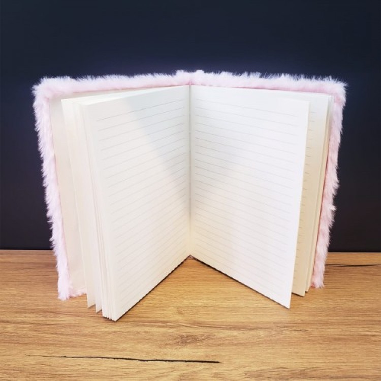 Love-Designed Plush Covered Notebook Gift