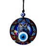 12 cm Owl Night Patterned Fused Glass Wall Decoration