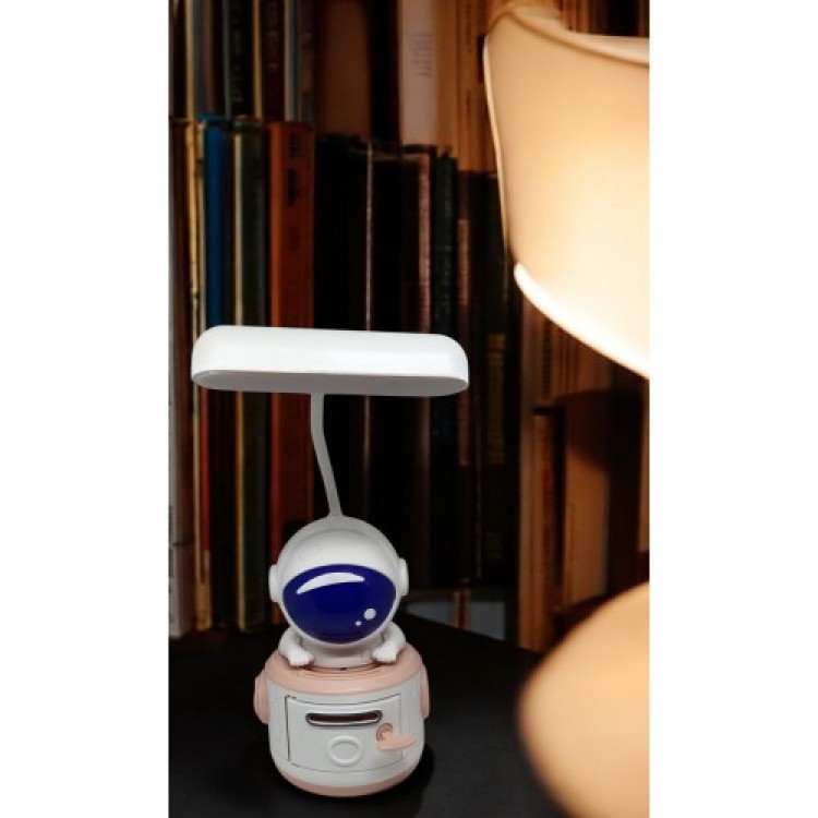 Astronaut-Shaped Piggy Bank Rechargeable Desk Lamp