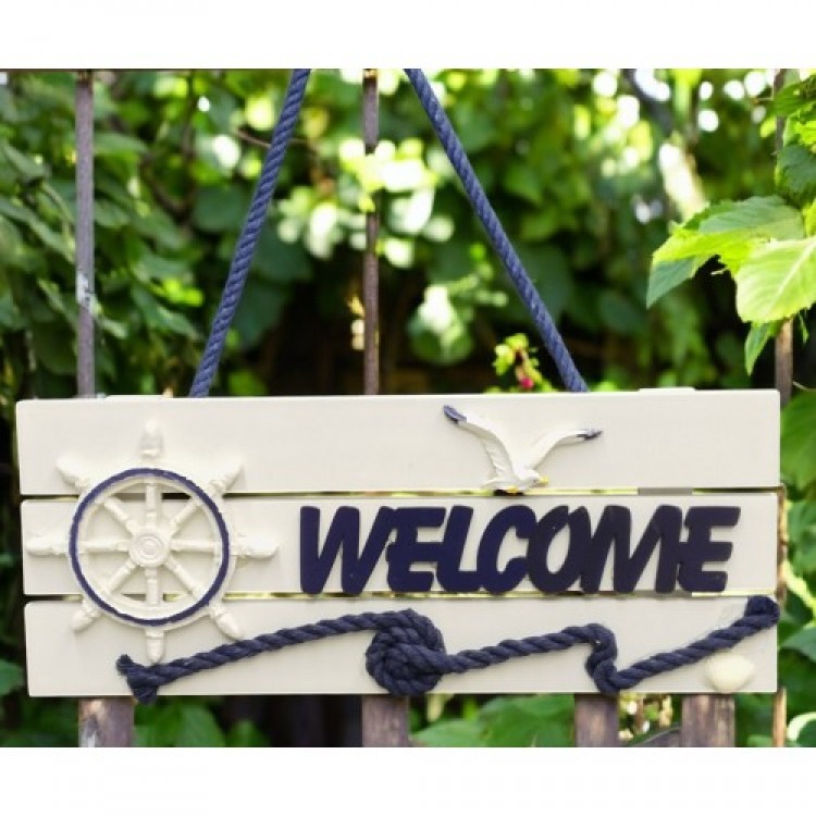 Rudder Welcome Sign Sailor Door Decoration
