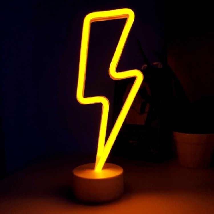 Neon Lightning Lamp USB+Battery