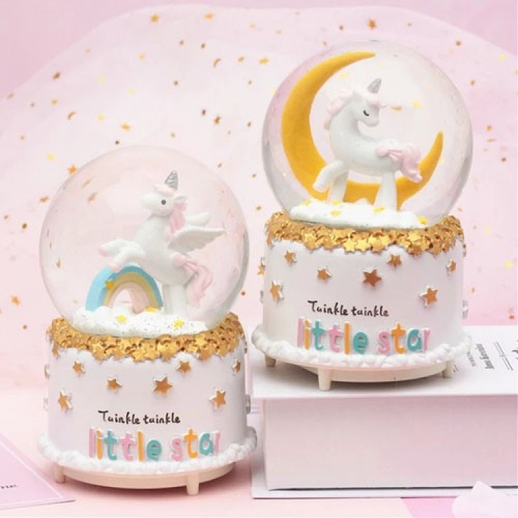 Unicorn Snow Globe Medium Size