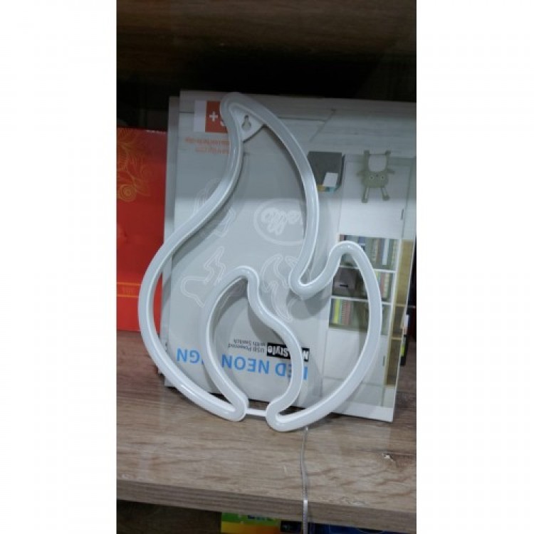 Wall-Mounted Neon Flame 30×23cm