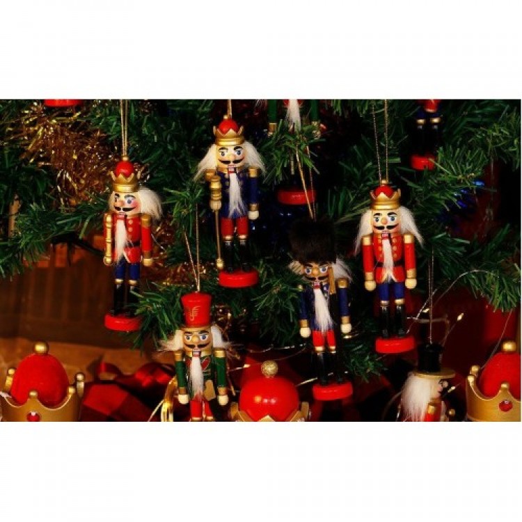 LEAD SOLDIER WOODEN DECORATIVE ITEM (SET OF 6, 13CM)