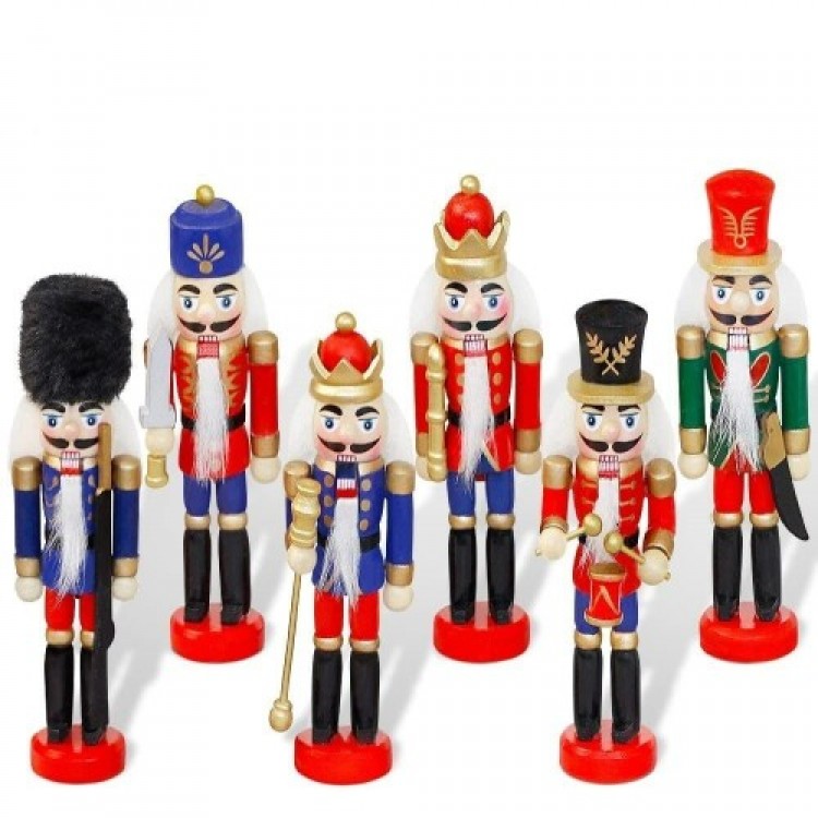 LEAD SOLDIER WOODEN DECORATIVE ITEM (SET OF 6, 13CM)
