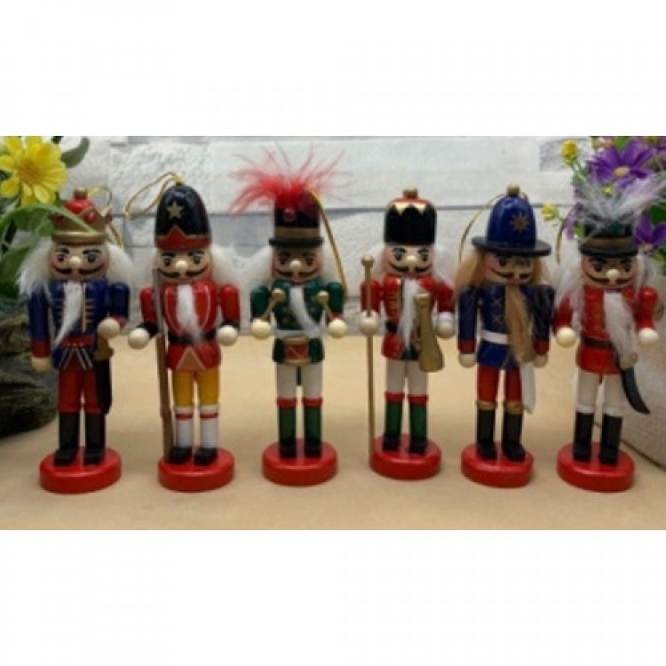 LEAD SOLDIER WOODEN DECORATIVE ITEM 6-PIECE SET 13CM