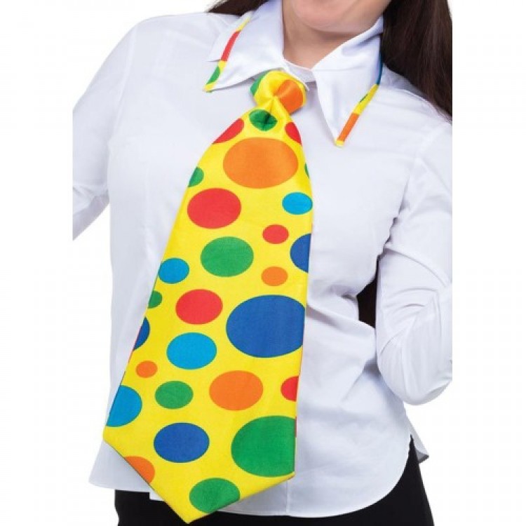 Clown Tie with Elastic Wide Cut