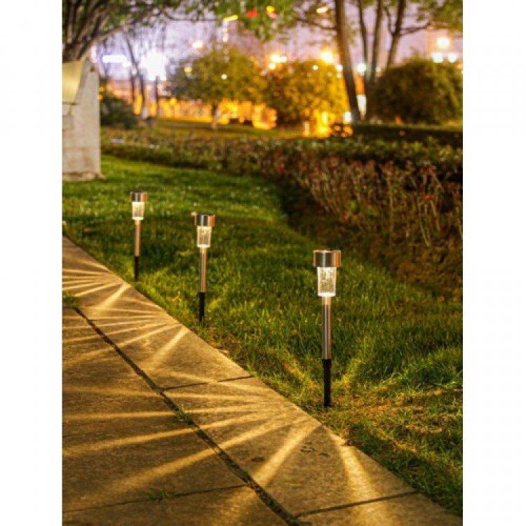 Metal Body Solar Garden Lamp, Set of 10