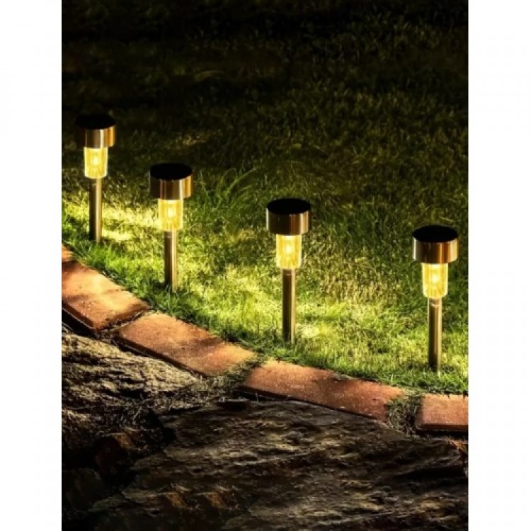 Metal Body Solar Garden Lamp, Set of 10