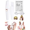Mini Stylish Design Dual-Head LED-Lit Rechargeable Lipstick Epilator Eyebrow Shaper Women's Hair Removal Shaving Tool