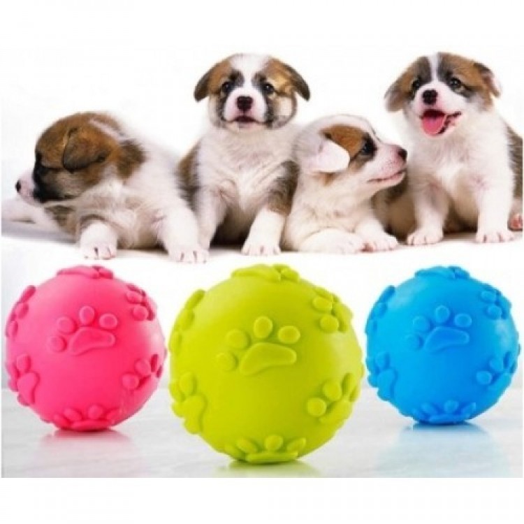 Dog Bite Ball with Paw Print Design Dog Bite Ball with Paw Print Design