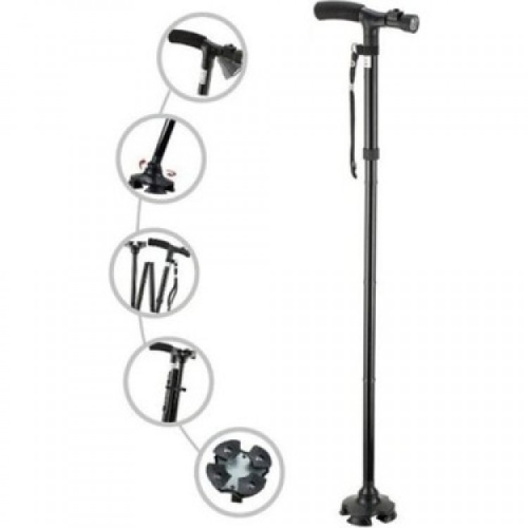 Folding Cane with Moving LED Lights Folding Cane with Moving LED Lights