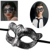 Masked Ball Antique Gray Silver Distressed Mask Ball Venice