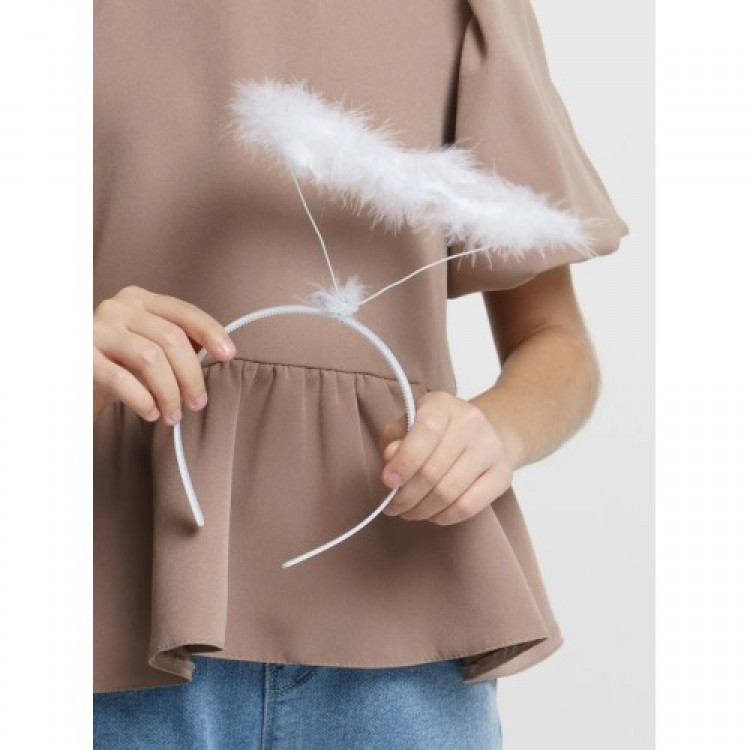 Beyaz Otrişli Tüylü Esnek Yapı Melek Haresi Melek Tacı