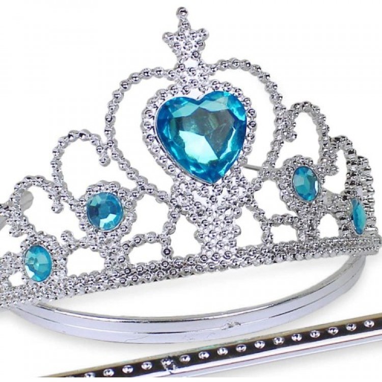 Elsa's Crown with Blue-Hearted Stones from the Land of Snow