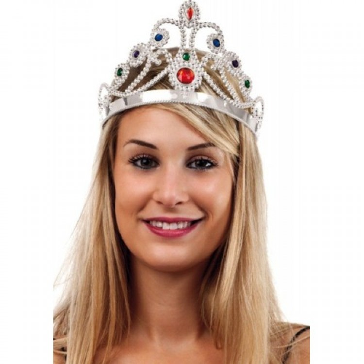Silver Color Plastic Princess Crown Queen Crown 60 cm