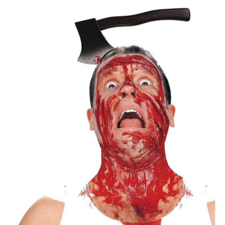 Halloween Bloody Axe Joke Crown Stuck on the Head