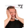 Halloween Bloody Saw Joke Crown Stuck on Head