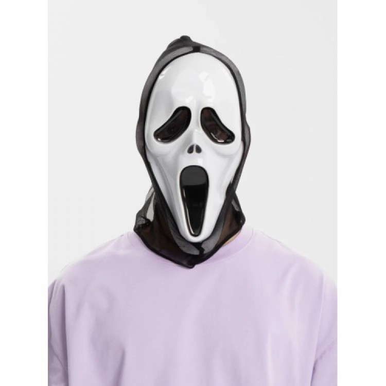 Kapşonlu Çığlık Maskesi Scream Maskesi - Hayalet Maskesi 33x21 cm Kapşonlu Çığlık Maskesi Scream Maskesi - Hayalet Maskesi 33x21 cm