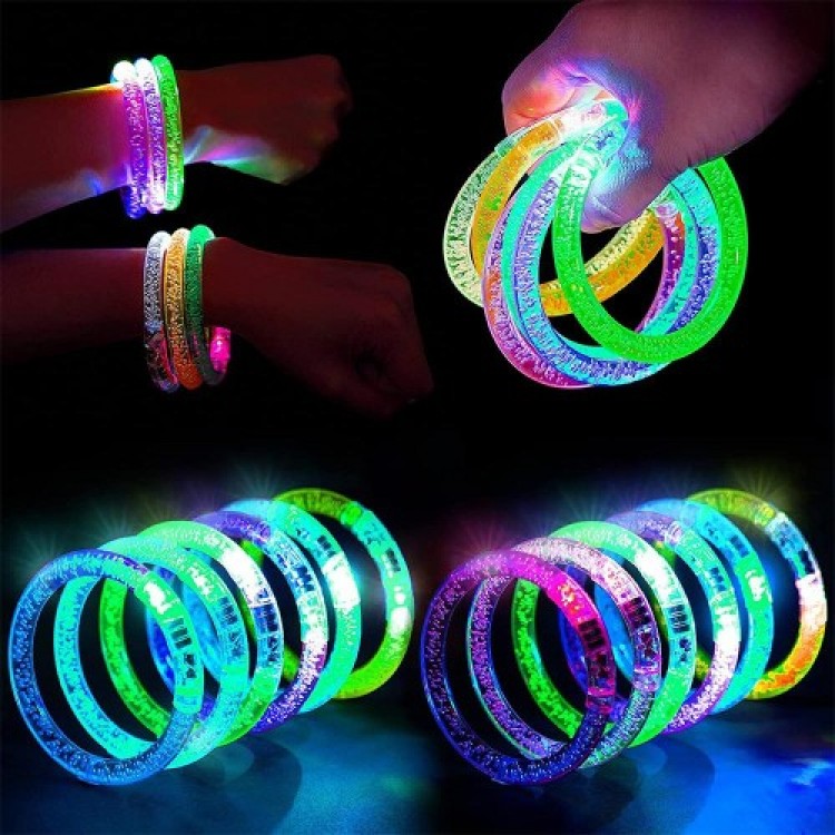 LED Light-Up Battery-Operated Colorful Bracelet Light-Up Bracelet Mixed Colors 1 Piece