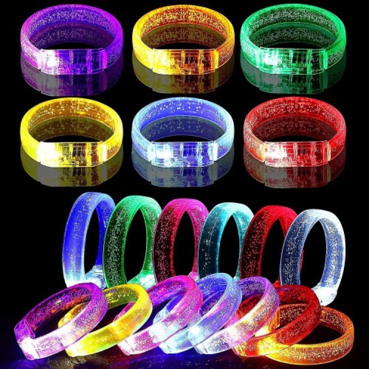 LED Lighted Battery-Operated Colorful Thick Bracelet Lighted Bracelet Mixed Colors 1 Piece LED Lighted Battery-Operated Colorful Thick Bracelet Lighted Bracelet Mixed Colors 1 Piece