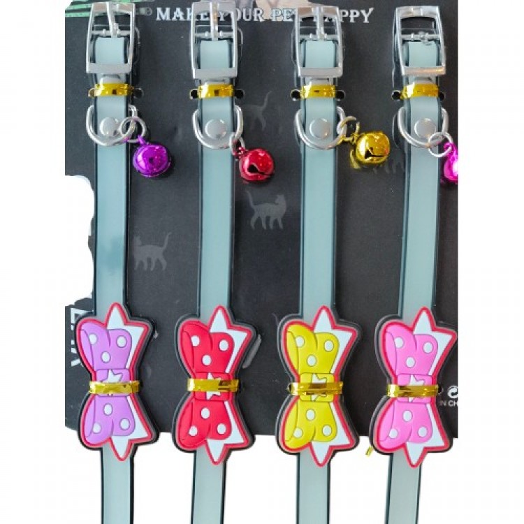 Bow-Tie Silicone Cat Collar
