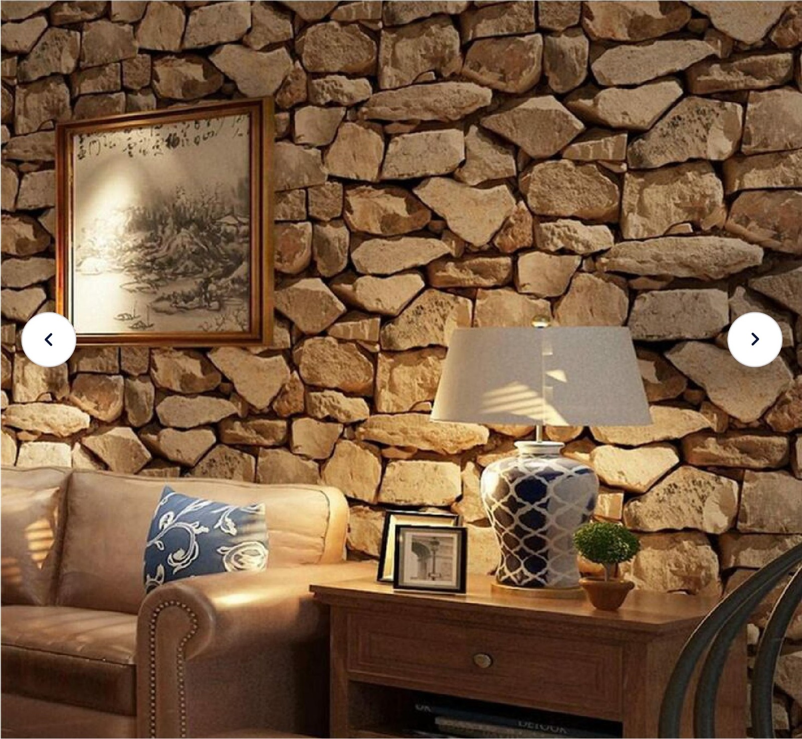 Kırmızı Taş Duvar Desenli Kendinden Yapışkanlı 3D Duvar Raf Kapı Kaplama Kağıdı 5 Metre 60 Cm