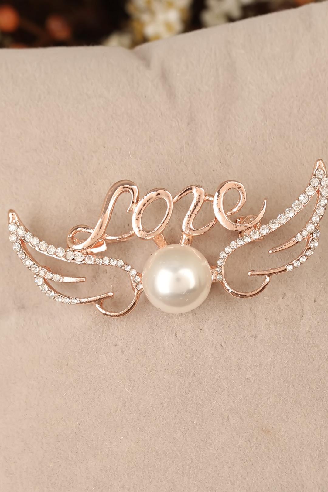 Zirkon Taşlı Kanatlı Figürlü Broş - TJ-BRS251